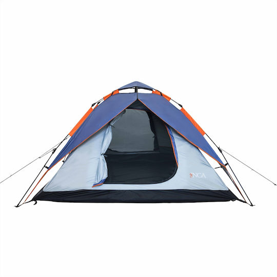 Inca Harmonia Automatic Camping Igloo Tent Blue with Double Cloth 3 Seasons for 4 People 220x220x150cm
