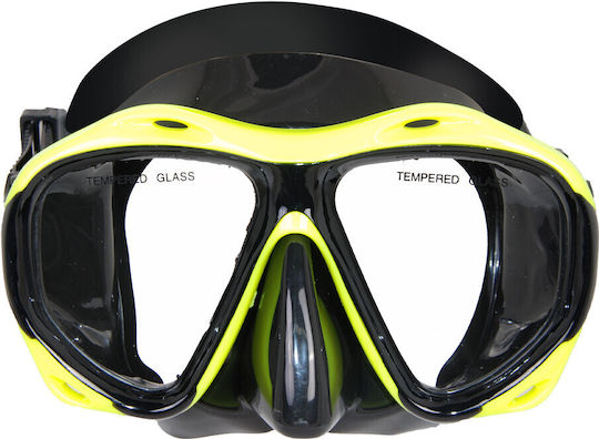 Scuba Force Yellow Diving Mask