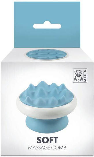 M-Pets Soft Comb Medium for Long-Haired Dogs for Coat Cleaning Blue