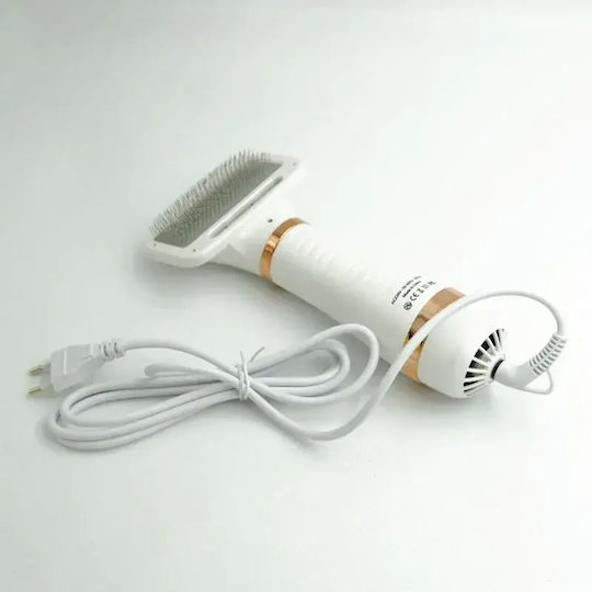 Andowl Dog Brush Medium for Misc Hair Lengths for Coat Grooming White