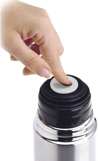 Excellent Houseware K-M Bottle Thermos Stainless Steel 500ml Silver with Cap-Cup