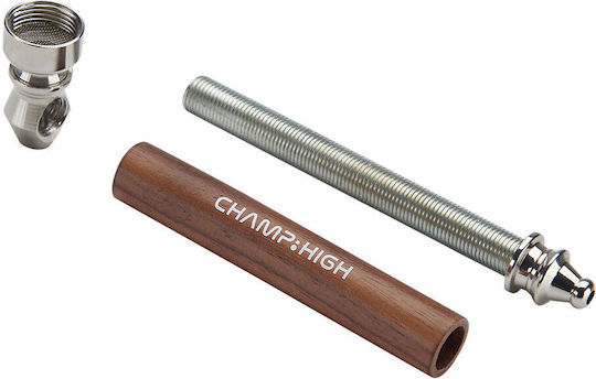 Metallpfeife Champ Holzbeschichtung Hellbraun 12cm