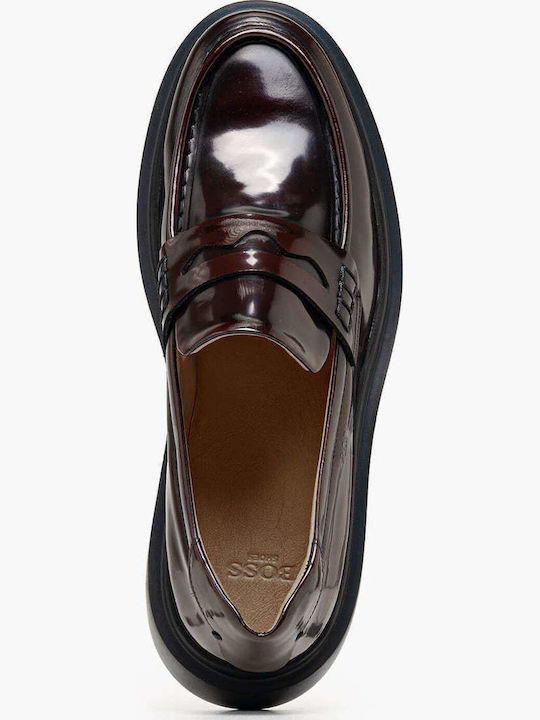 Δερμάτινα Ανδρικά Loafers σε Μπορντό Χρώμα