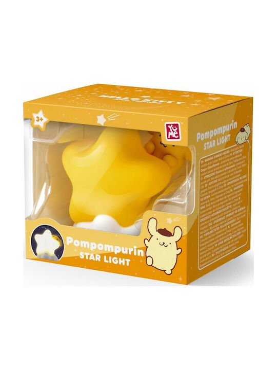 YuMe Toys Kinder Dekorative Lampe Pompompurin Gelb 5x5x9εκ.