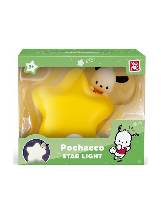 YuMe Toys Kinder Dekorative Lampe Hello Kitty & Friends - Pochacco Gelb 5x5x9εκ.