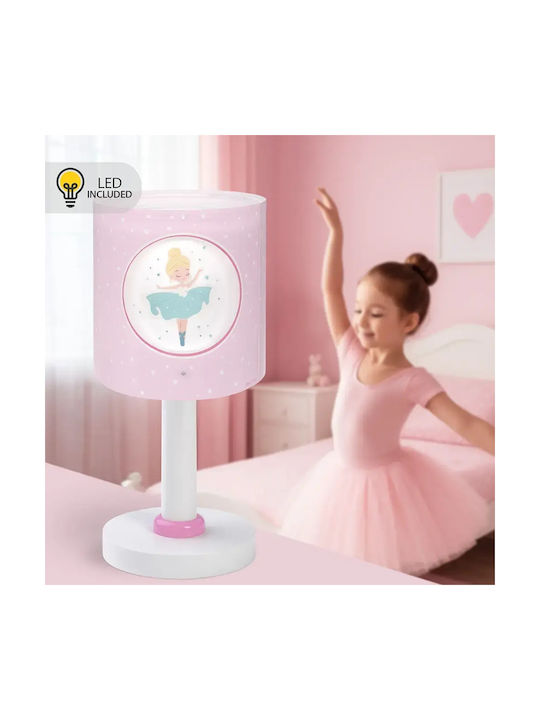 Ango Lumini LED Lămpi De Masă Pentru Copii Birou Dance Roz 30x15x30cm Rochie Roz