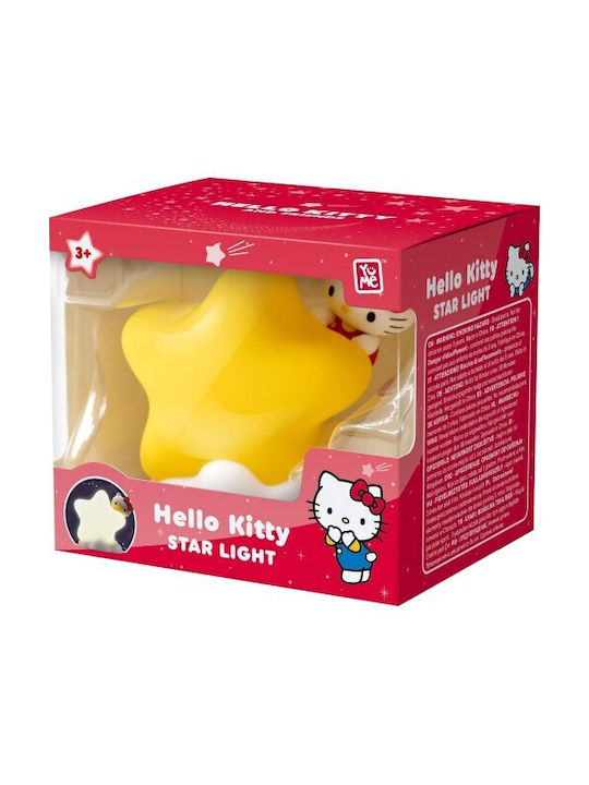 YuMe Toys Kinder Dekorative Lampe Hello Kitty Gelb 5x5x9εκ.