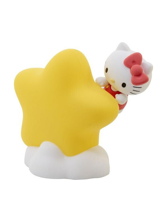 YuMe Toys Kinder Dekorative Lampe Hello Kitty Gelb 5x5x9εκ.