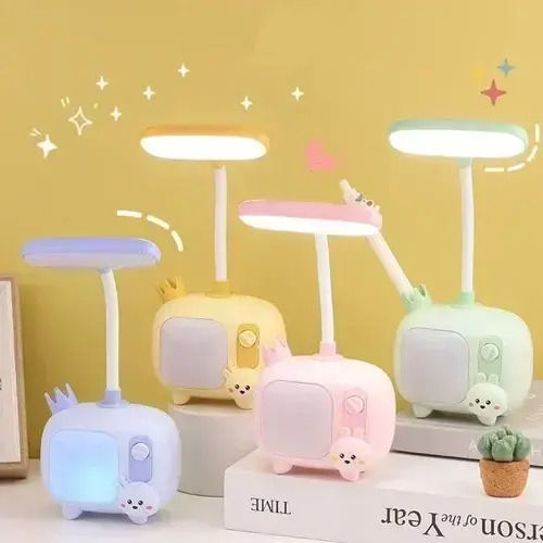 Aerbes LED Kinder Schreibtischlampe Rosa 10x8x14εκ.