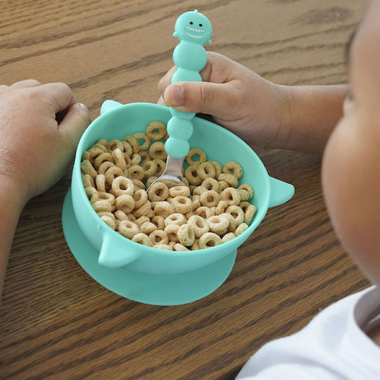 Melii Baby Food Bowl made of Silicone Turquoise 2pcs 17730