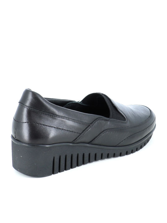 Γυναικεία Slip-On Δερμάτινα Μαύρα
