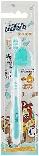 Pasta del Capitano Junior Children's Toothbrush For 6+ Years White/Turquoise