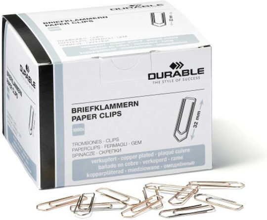 Durable Durable 32 Mm Copper Plated Clips 1000 Pcs
