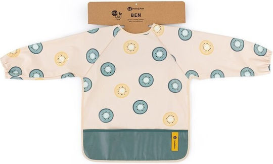 Petite & Mars Bavetă material textil cu autocolant & Buzunar Verde