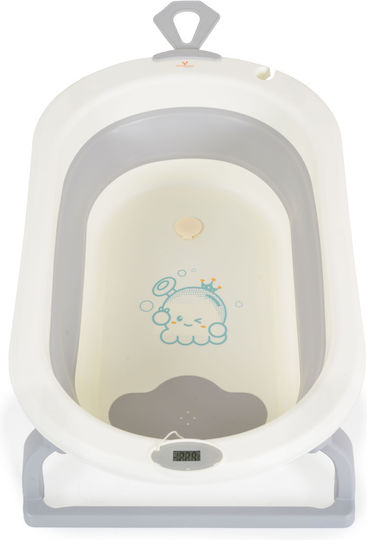Cangaroo Faltbare Babybadewanne mit Thermometer Orange