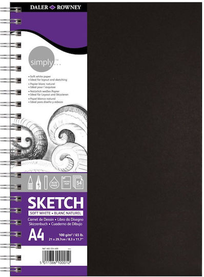 Daler Rowney Skizzenblock Simply A5 / 14.8X21Cm
