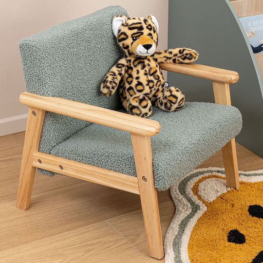 Kids Armchair Basile Green 43x43x46cm