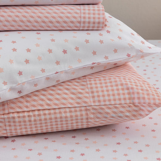 Palamaiki Bettlaken Einzeln Baumwolle BB101 Rose 170x260cm