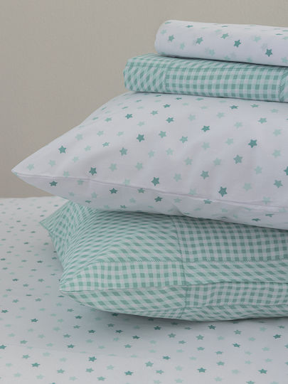 Palamaiki Sheet Single with Elastic Band Cotton BB101 110x200cm Palamaiki Sheet Single with Elastic Band Cotton BB101 110x200cm