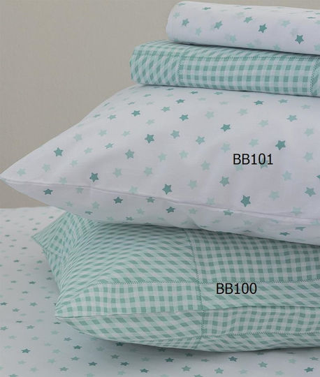 Palamaiki Sheet Single Cotton BB101 Aqua 170x260cm