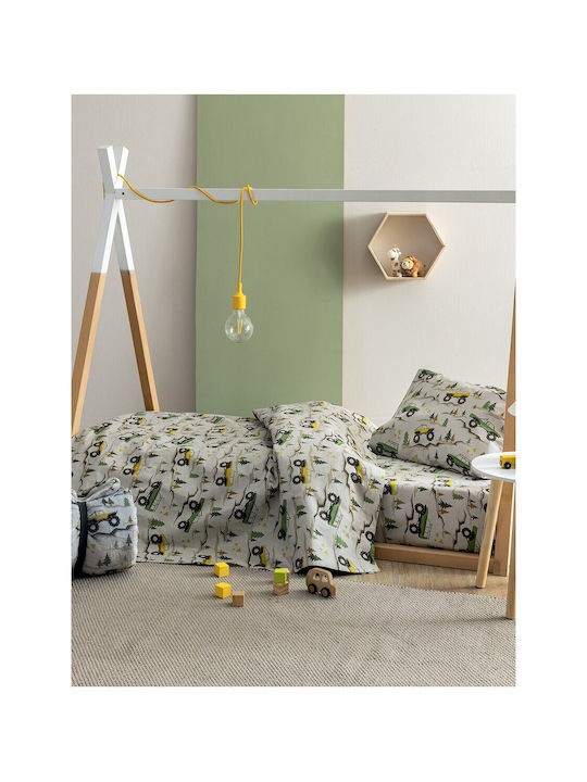 Palamaiki Set Cearceafuri Pentru Copii Single MK775 Verde 170x260cm