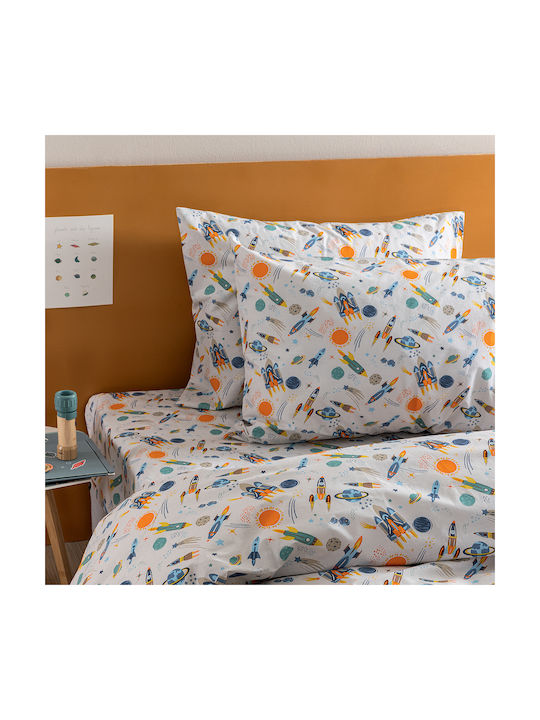Palamaiki Sheet Set Single with Elastic Band Cotton MK770 110x200cm 3pcs