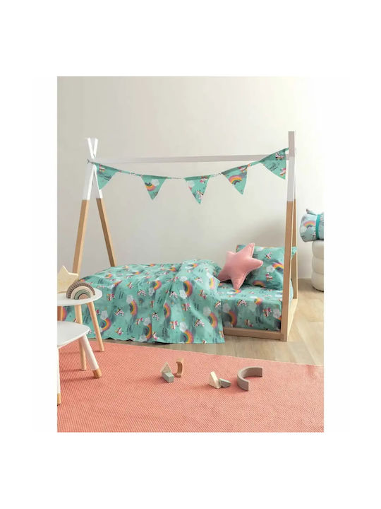 Palamaiki Σετ Σεντόνια Μονά Βαμβακερά MK774 Multi 170x260cm 3τμχ