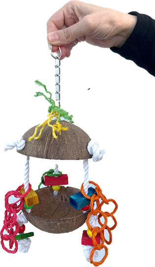 Caitec Coconut Hutch Jucărie pentru Colivie Papagal din Plastic 36x13cm