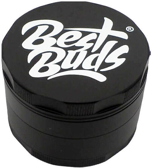 Best Buds Мощна алуминиева мелница черна 4 части 60 мм