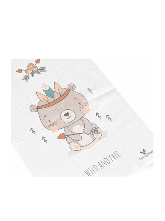Cangaroo Soft Changing Pad Bear din Plastic Alb pentru pat 40x60cm