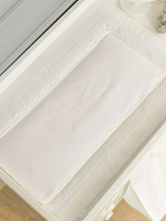 Funna Baby Στρωματάκι με Κάλυμμα Premium από Ύφασμα White 50x80cm
