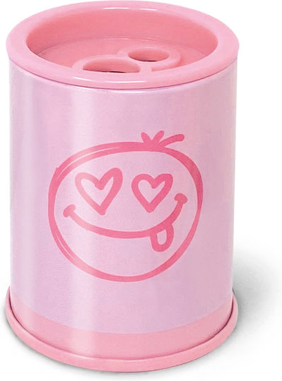 Pencil Sharpener 2 Holes Container Pastel 6 Models 24 Pcs Display