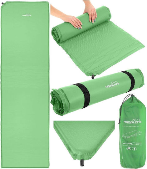 Redcliffs Αυτοφούσκωτο Μονό Υπόστρωμα Camping 180x50cm Πάχους 2.5cm Πράσινο