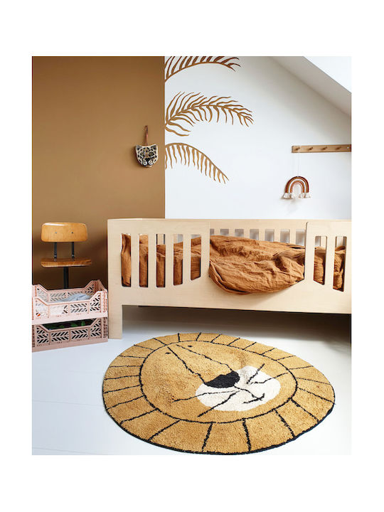 Tapis Petit Lion Детско килимче Кафяв Кръгло с диаметър 100см