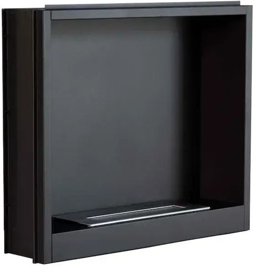 Tagu Indoor Wall Mounted Bioethanol Fireplace Black 60x15x50.3cm