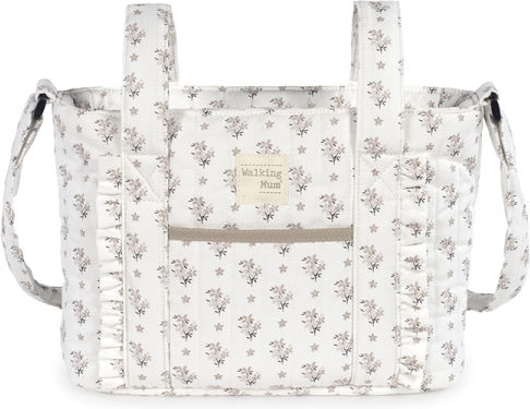 Walking Mum Τσάντα Μαιευτηρίου Ώμου/Χειρός Botton Flowers Μπεζ 49x38x17εκ.