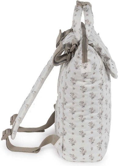 Walking Mum Backpack Diaper Bag Botton Flowers Beige 36x26x12cm