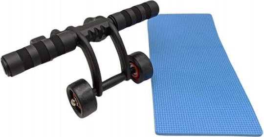 Andowl Q-JS285 Abdominal Wheel Black with Anti-Slip Handles & Mat