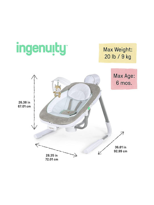 Ingenuity Ръчен Релакс Бебе Dual-Direction Бял