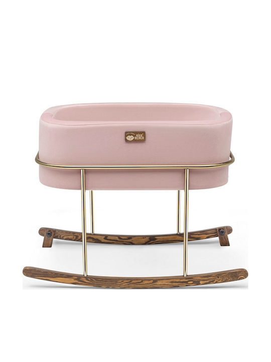 Hanah Home Wiege mit Matratze Pink-Gold