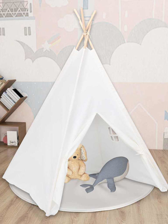 vidaXL Cort de joc pentru copii Indian Σκήνη Teepee Peach Skin 80272 Gri