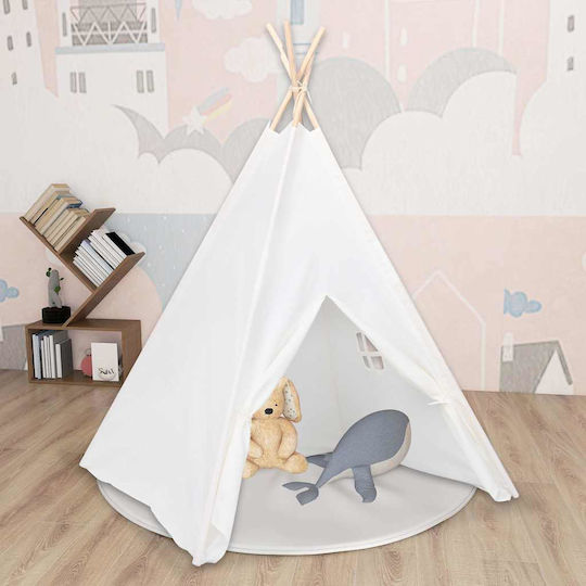 vidaXL Σκήνη Teepee Peach Skin Γκρι με Σάκο