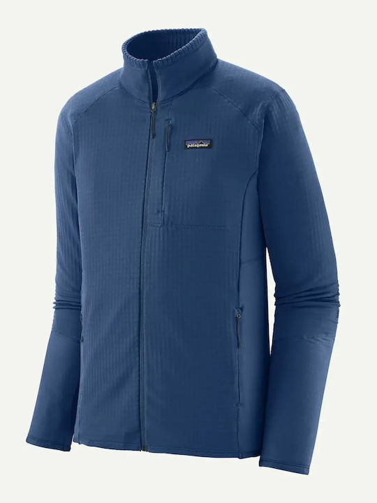 Men's Fleece Cardigan Clement Blue