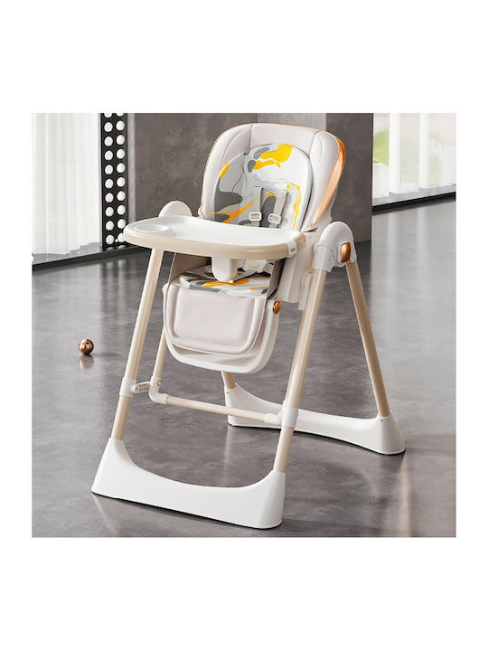 Klappbarer Baby Hochstuhl 3 in 1 mit Höhenverstellbar in Grau