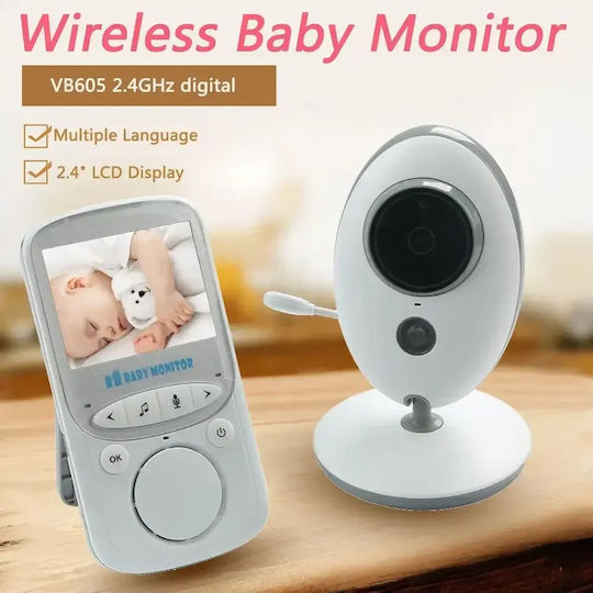 VB-605 Wireless Baby Monitor with Camera & Screen 2.4" , Two-way Communication & Lullabies