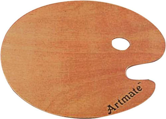 Wooden Oval Paint Palette 24x30cm