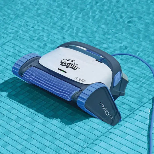 Dolphin S 300i Wired Robotic Pool Cleaner Bottom Walls Waterline For Pools Length Up To 12m