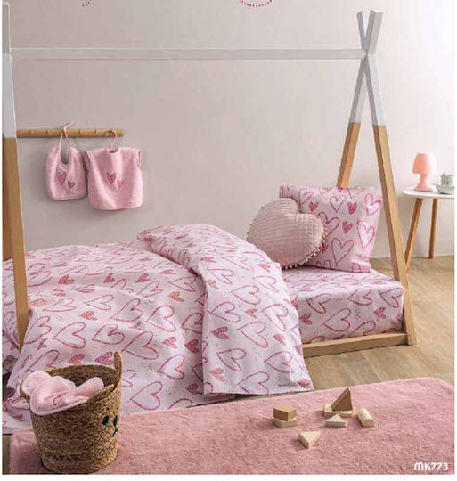 Palamaiki Kinderdecke Einzel My Kingdom Rosa 160x240cm