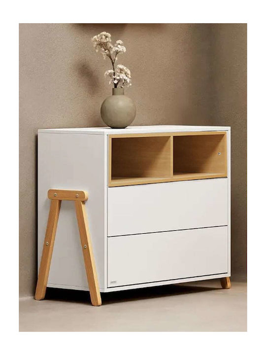 Baby Dresser with 2 Drawers White 98x50x86cm