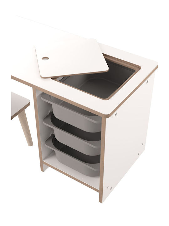 Παιδικό Γραφείο από Μελαμίνη Λευκό 90x42x50cm